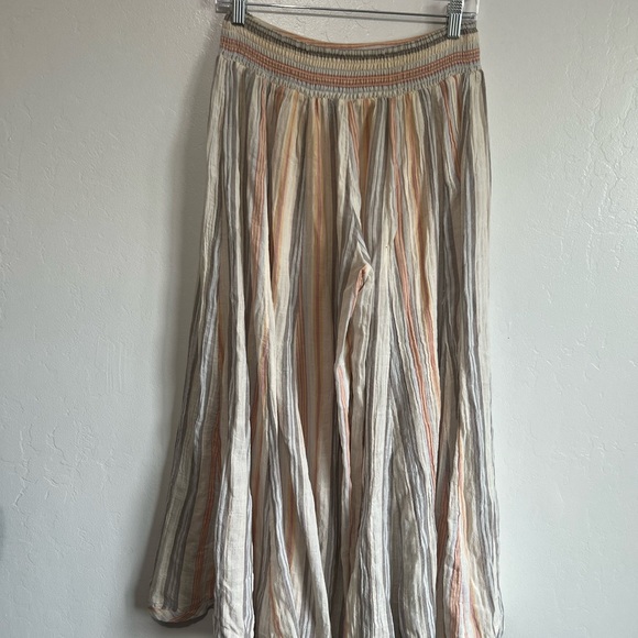 Free people Blair pull on stripe, wide leg, pant Ivory size xs - Picture 9 of 14